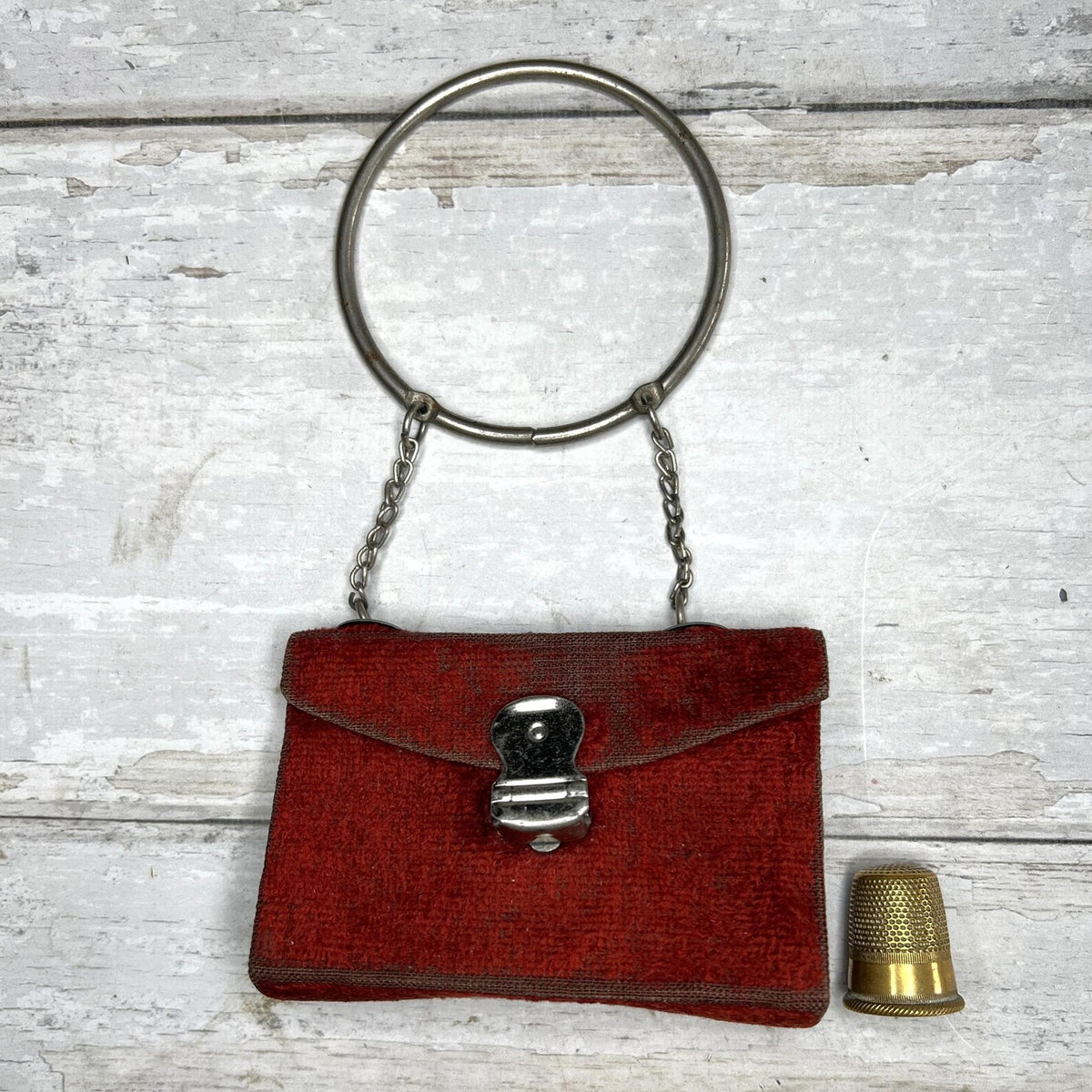 Antique French Child's Sewing Set Etui Victorian Handbag Circa 1890