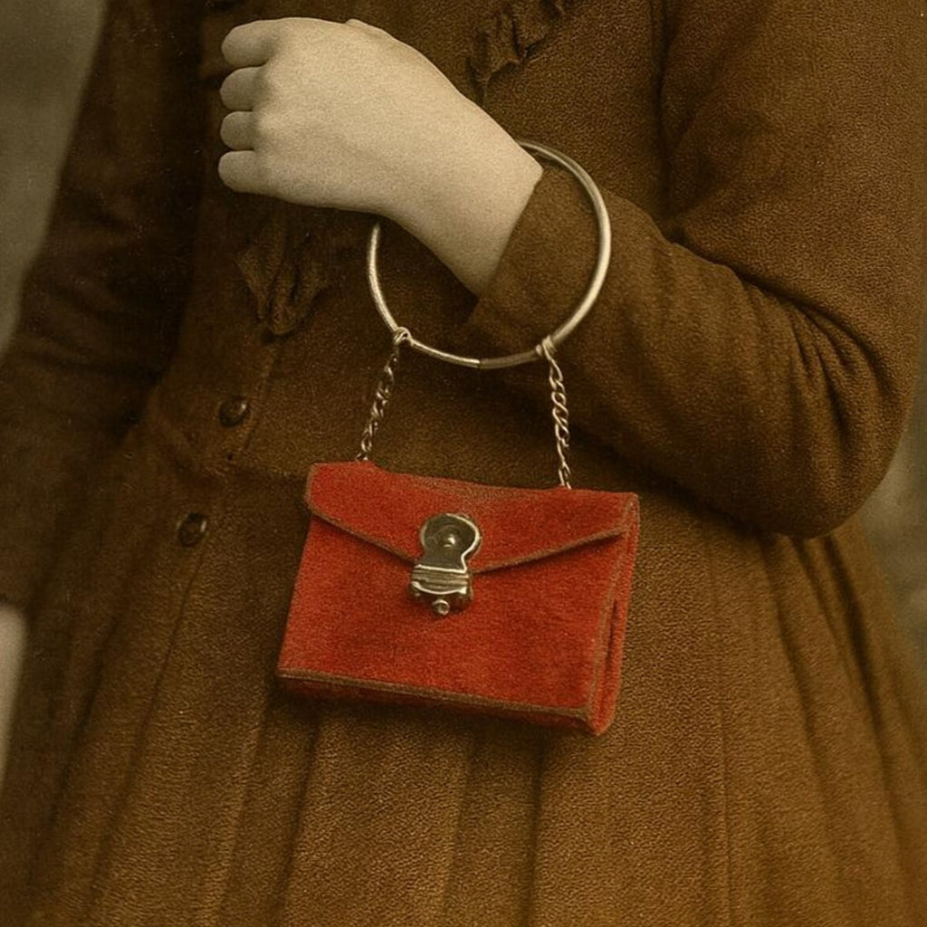Antique French Child's Sewing Set Etui Victorian Handbag Circa 1890