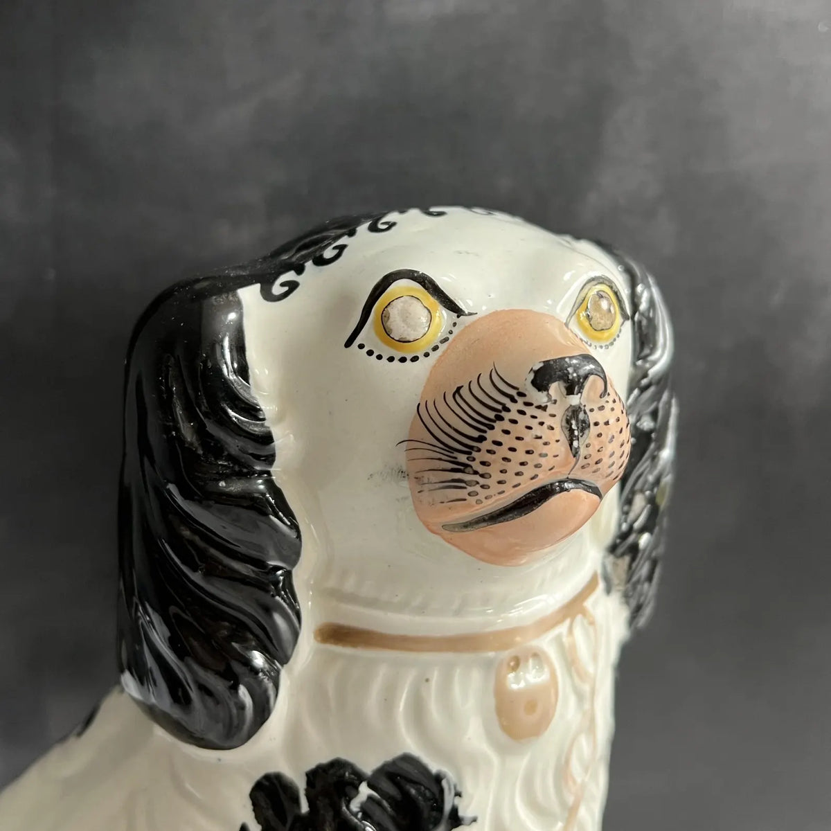 Antique Pair Of Staffordshire Disraeli Dog Figures Victorian C 1860