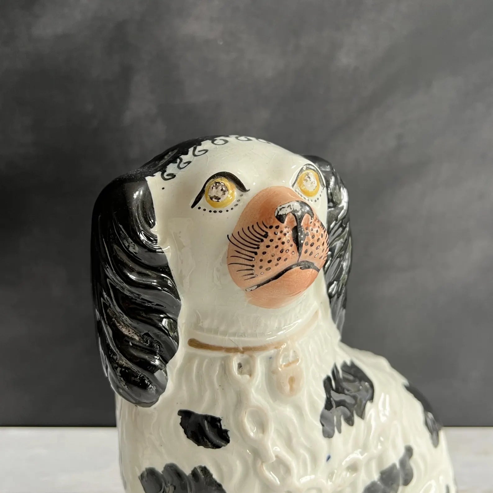 Antique Pair Of Staffordshire Disraeli Dog Figures Victorian C 1860
