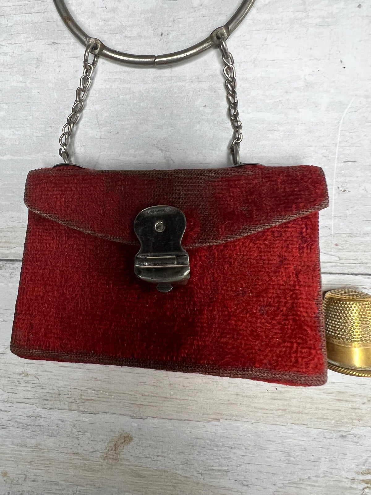 Antique French Child's Sewing Set Etui Victorian Handbag Circa 1890