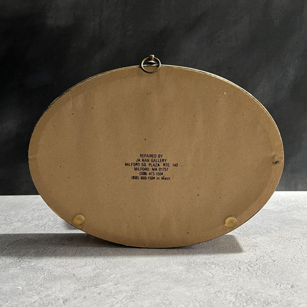 18th Century Oval Plaster Relief On Silk Naughty Children Playing The Devil C 1795 RARE AF