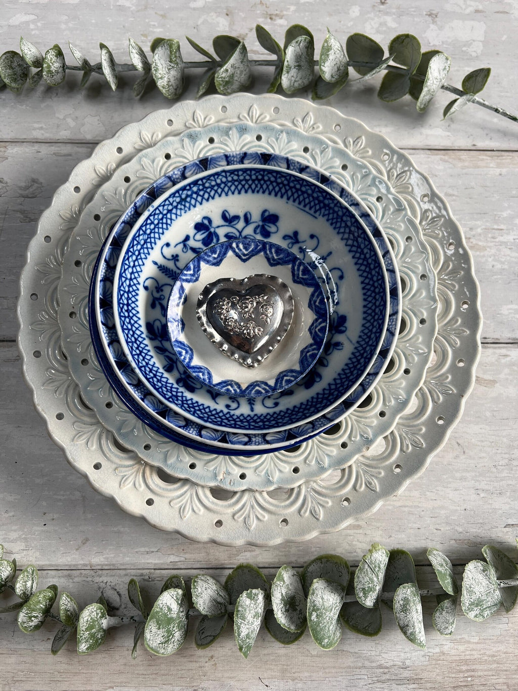 Antique Christmas 1904 800 Sterling Silver Love Heart Box Tiny Romantic