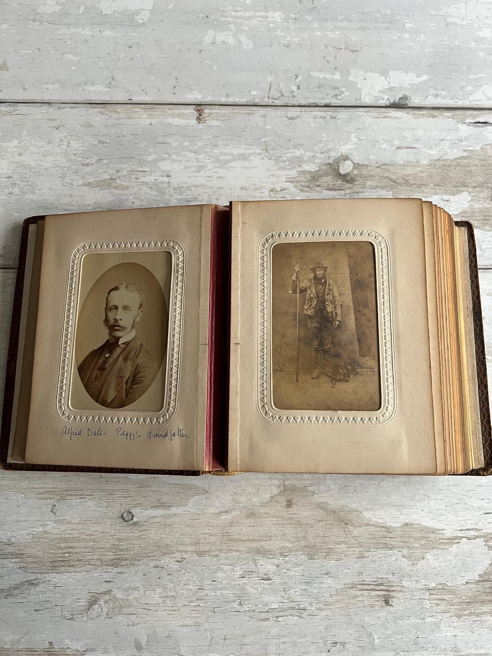 19th Century Sorrento Ware Photo Album DALE family Interest England and Australia