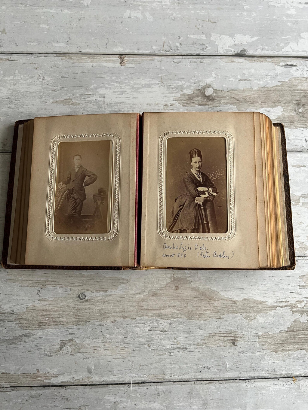 19th Century Sorrento Ware Photo Album DALE family Interest England and Australia