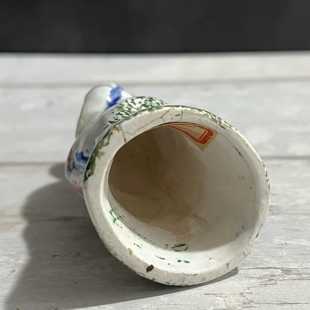 19th Century Miniature Spongeware Figure Circa 1810 Yorkshire Pottery AF