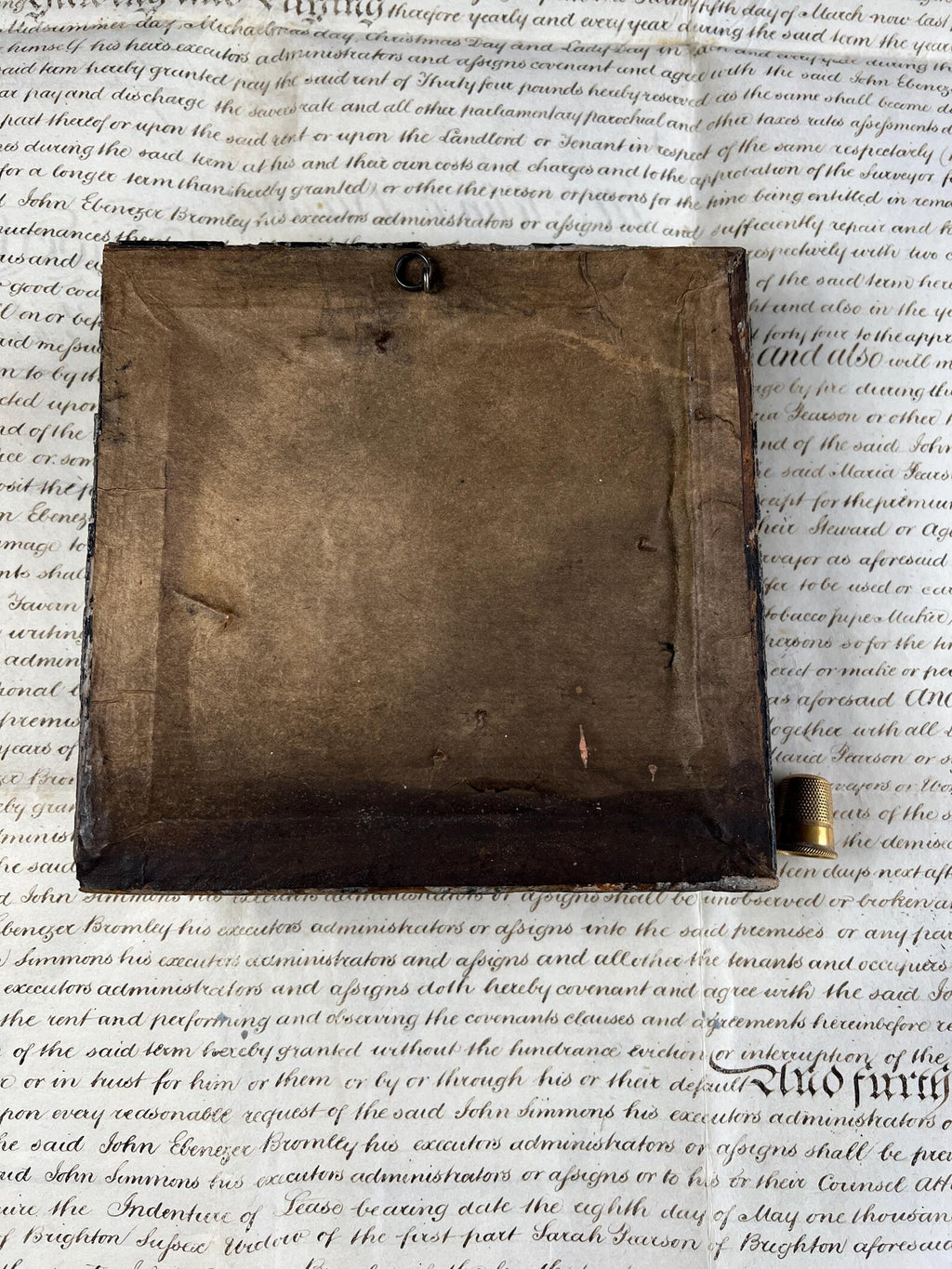 18th Century French Textile Fragment Master Masonic Embroidery Compass C 1799