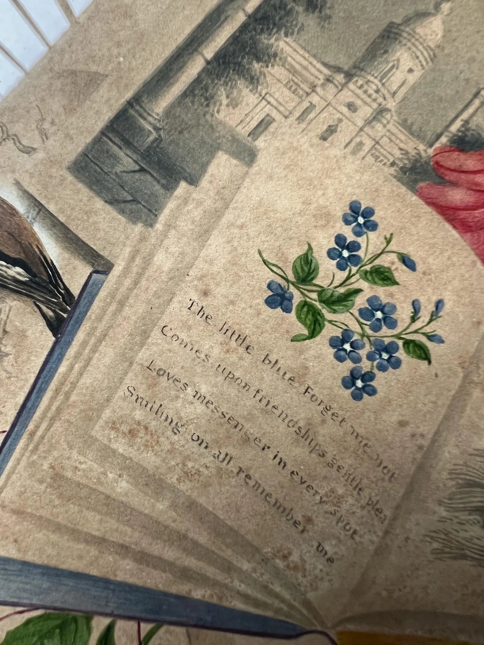 Antique Georgian Trompe-L'oeil Painting C1830s Romantic Valentine