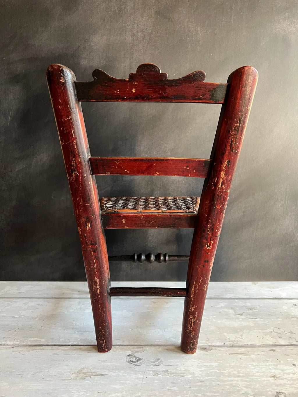 Antique Dolls Chair Early 19th Century Original Caned Seat Circa 1830