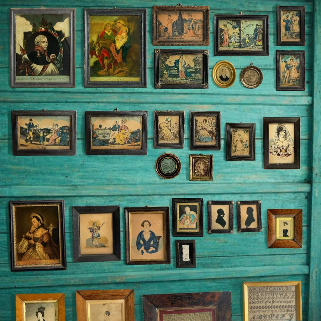 Antique P & P Gally Print Happiness Original Frame C 1815