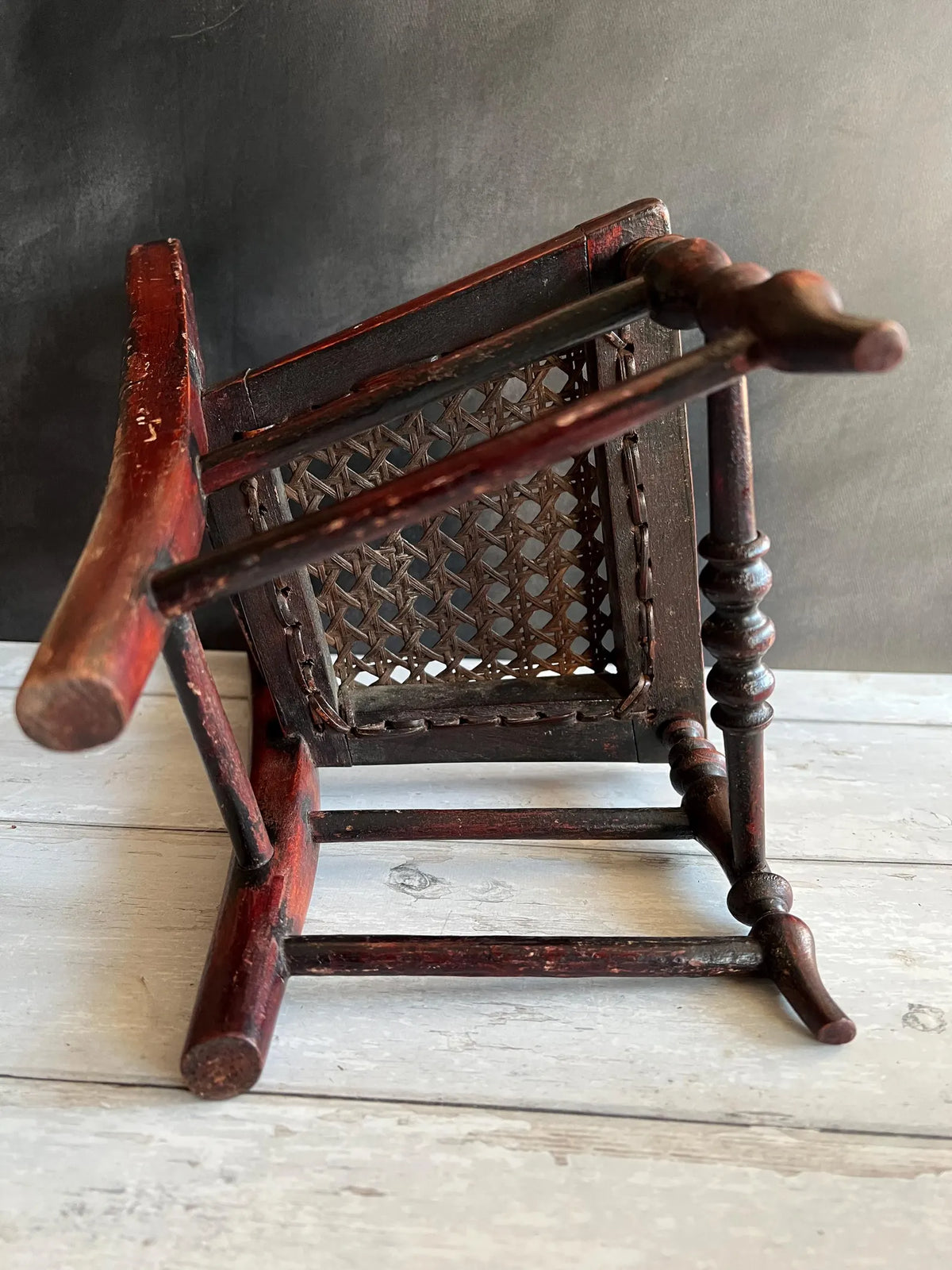 Antique Dolls Chair Early 19th Century Original Caned Seat Circa 1830