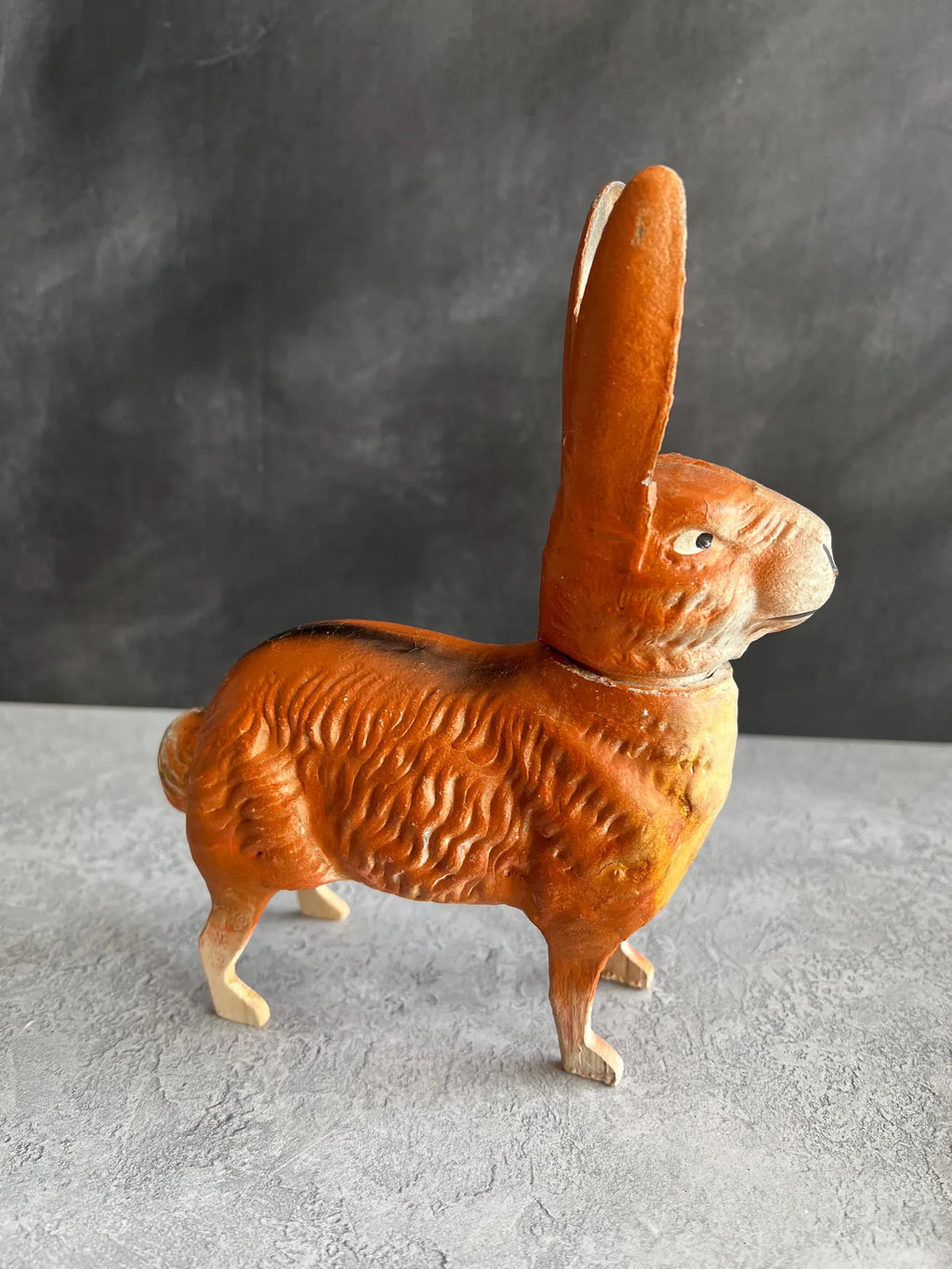 Antique German Candy Container Easter Bunny Papier Mache Rabbit Circa 1910