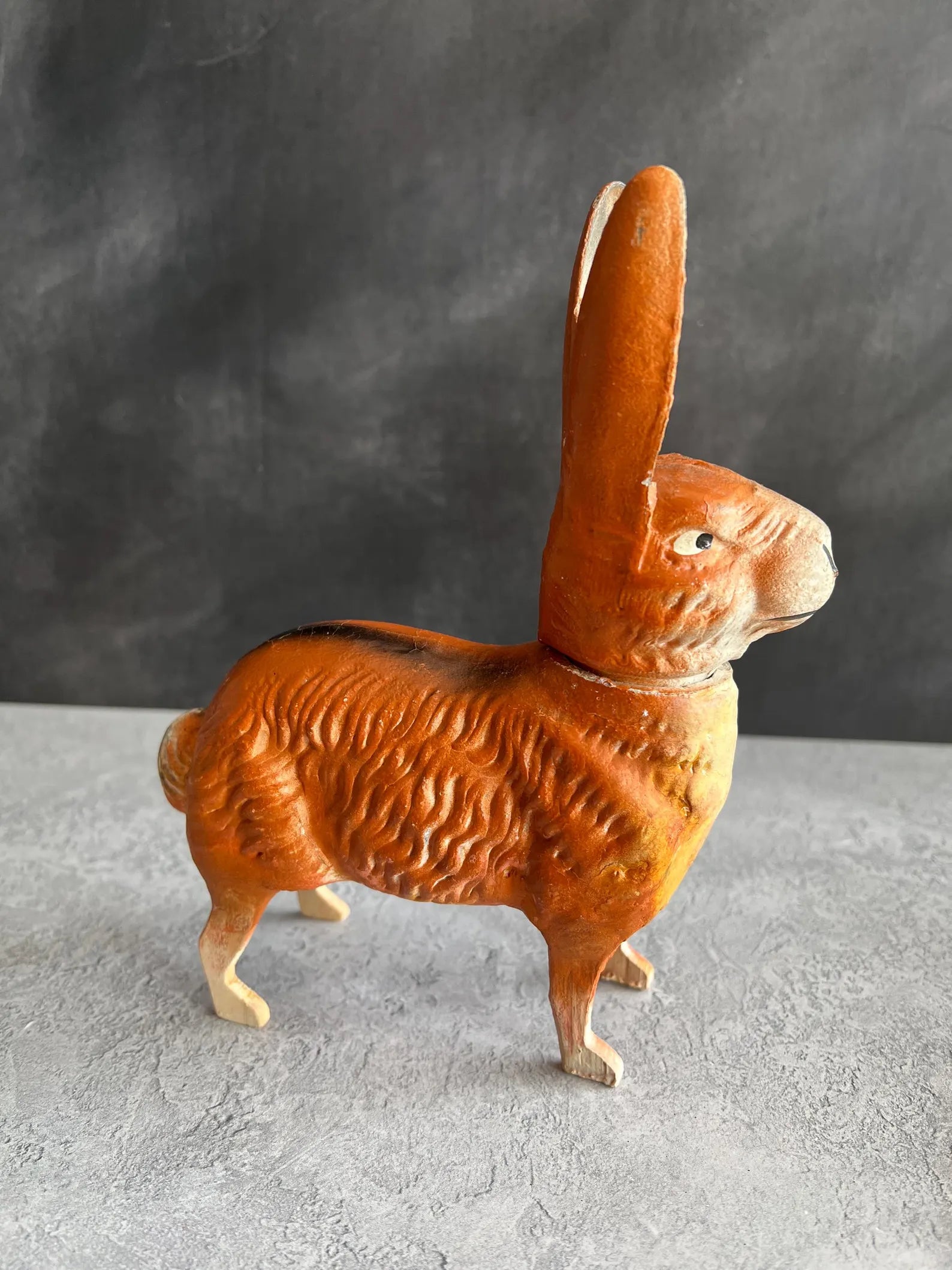 Antique German Candy Container Easter Bunny Papier Mache Rabbit Circa 1910