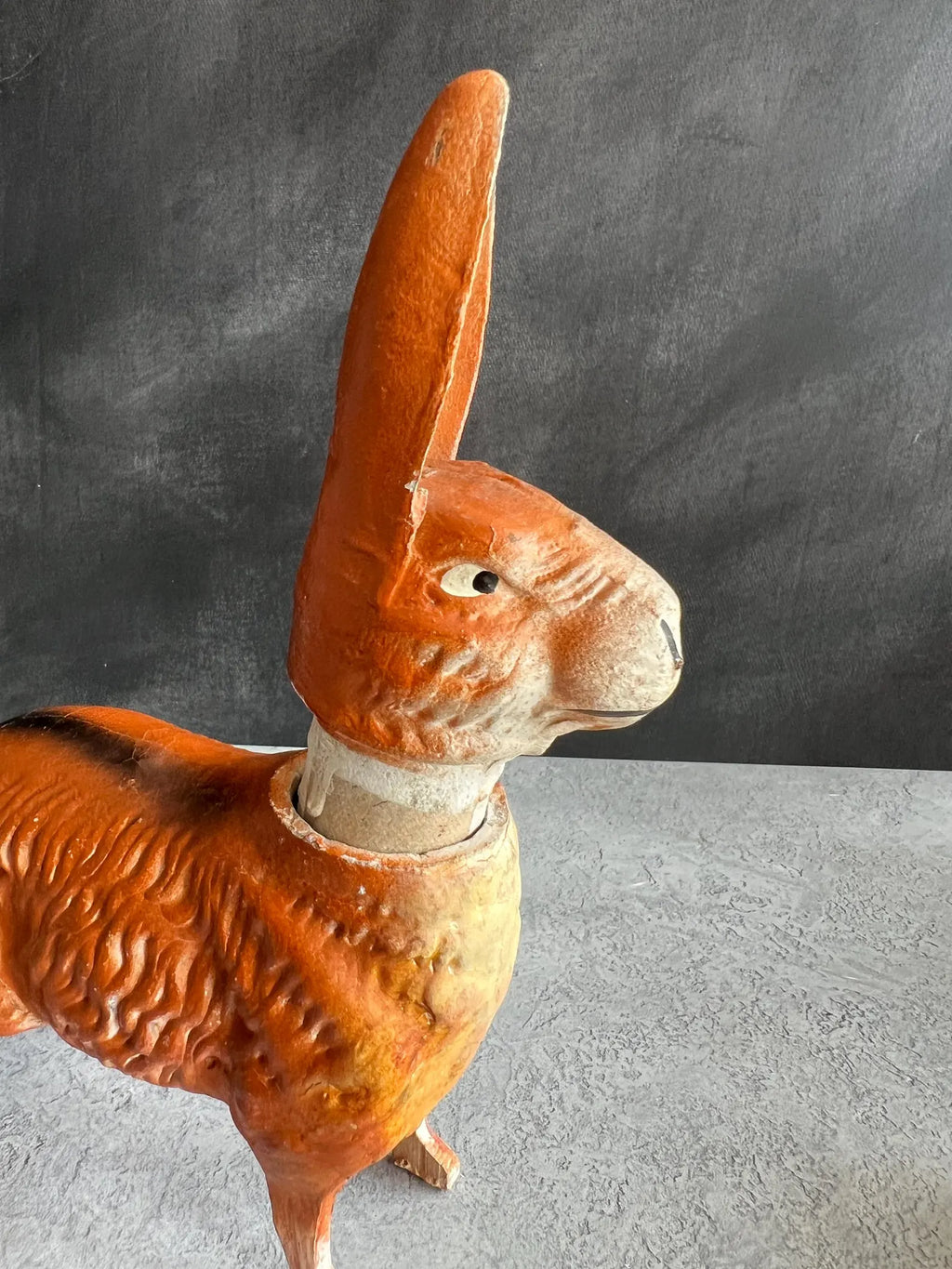 Antique German Candy Container Easter Bunny Papier Mache Rabbit Circa 1910