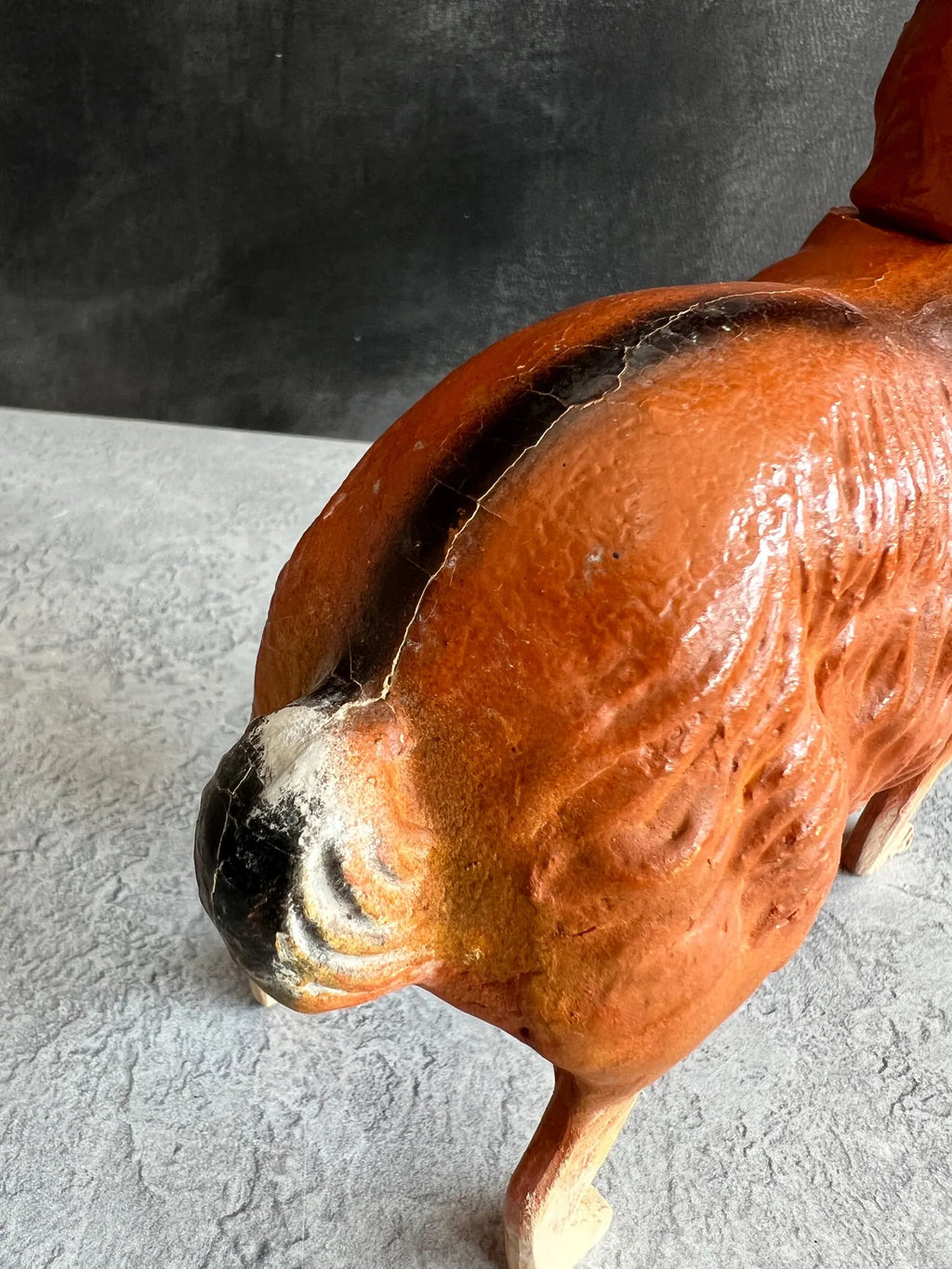 Antique German Candy Container Easter Bunny Papier Mache Rabbit Circa 1910