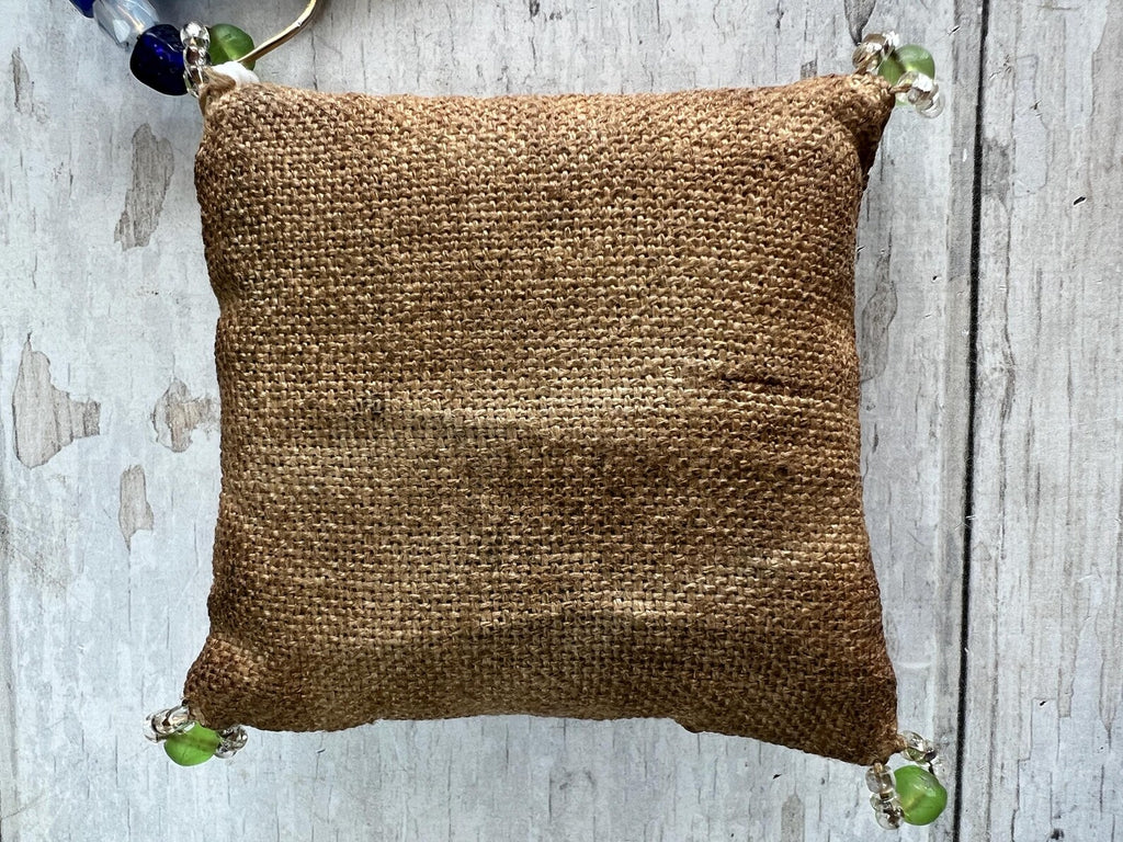 Antique Sampler Pincushion & Lace Making Bobbin C 1870s