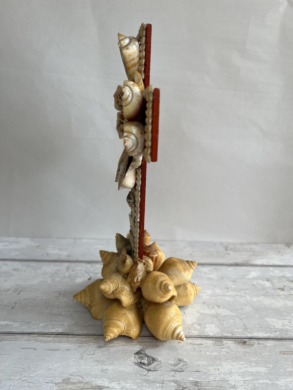 Vintage Shellwork Cross Folk Art C 1920