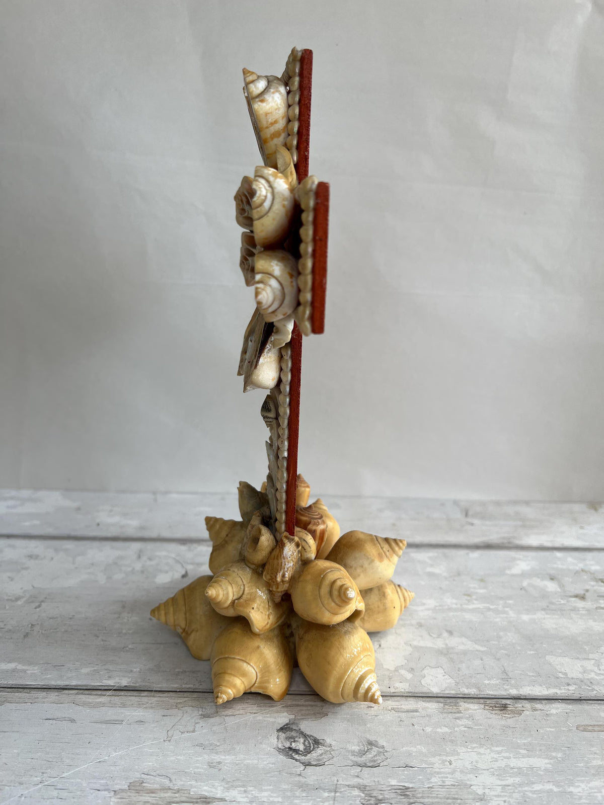 Vintage Shellwork Cross Folk Art C 1920