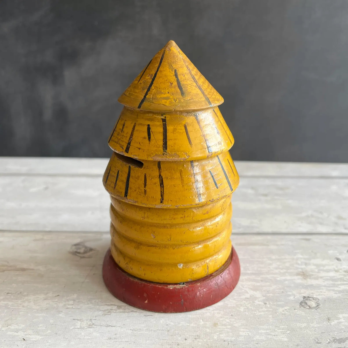 Antique Bee Skep Money Bank Naïve Folk Art Bee Hive Money Box C 1890