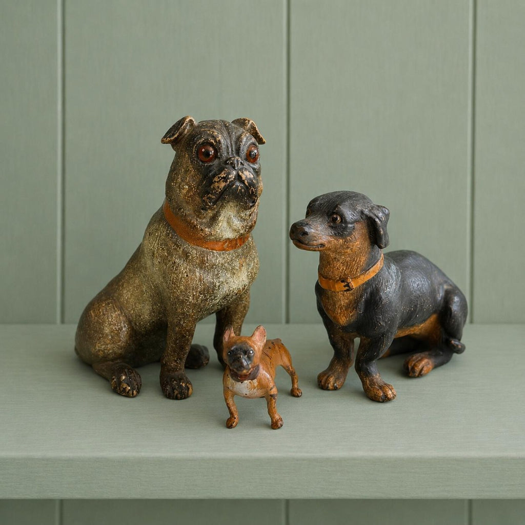 Antique Vienna Cold Painted Bronze French Bulldog Figure C 1880