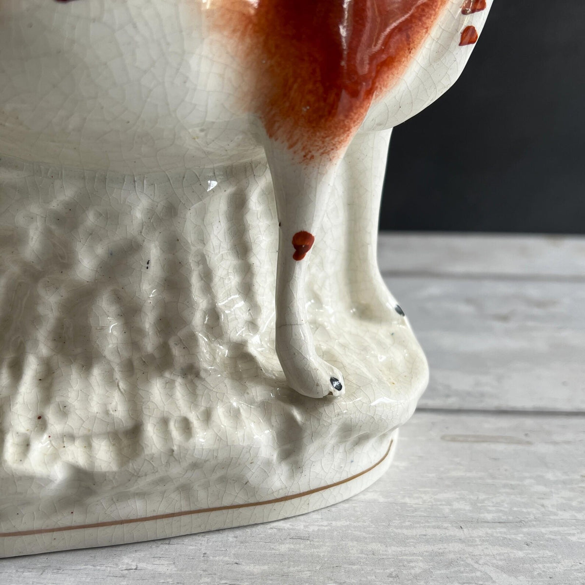 Antique Staffordshire Cow Creamer Farm Girl Aesthetic C 1870 AF