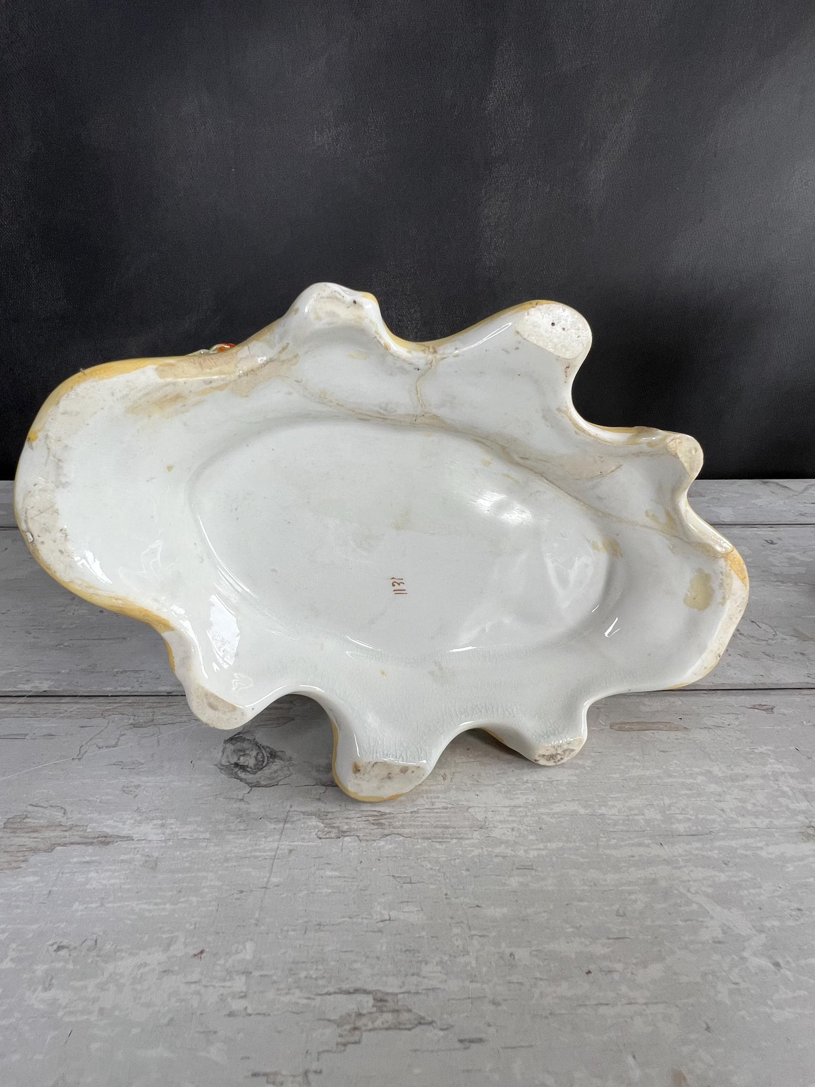 Antique Pair Coalbrookdale Coalport Porcelain Applied Decoration Floral Cornucopia Vases English C 1830 AF