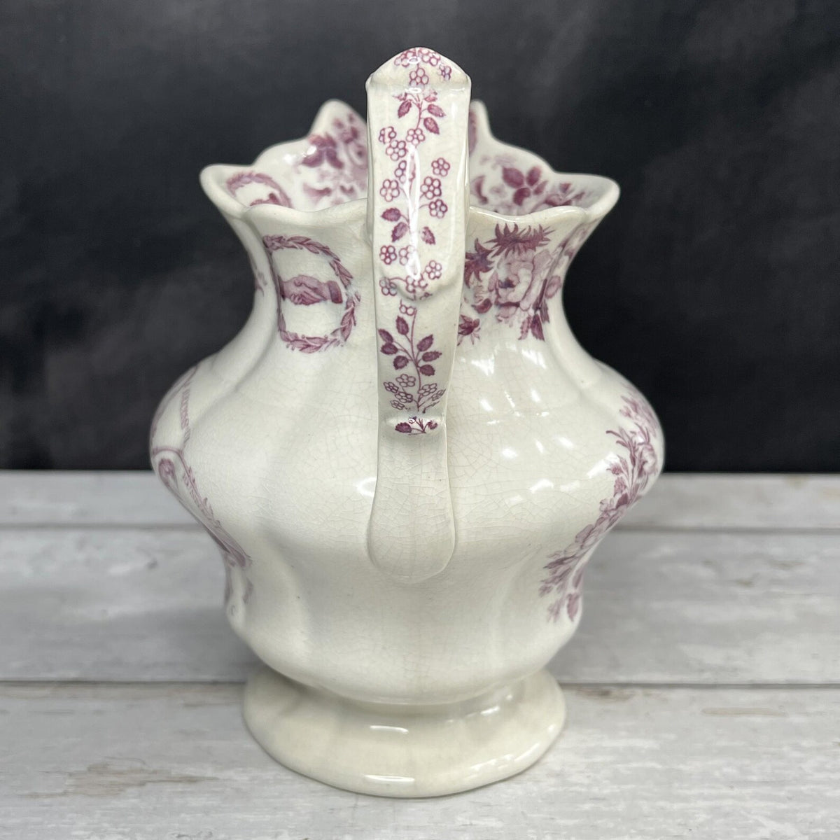 Antique Reform Jug British Political History Purple Transferware C 1832