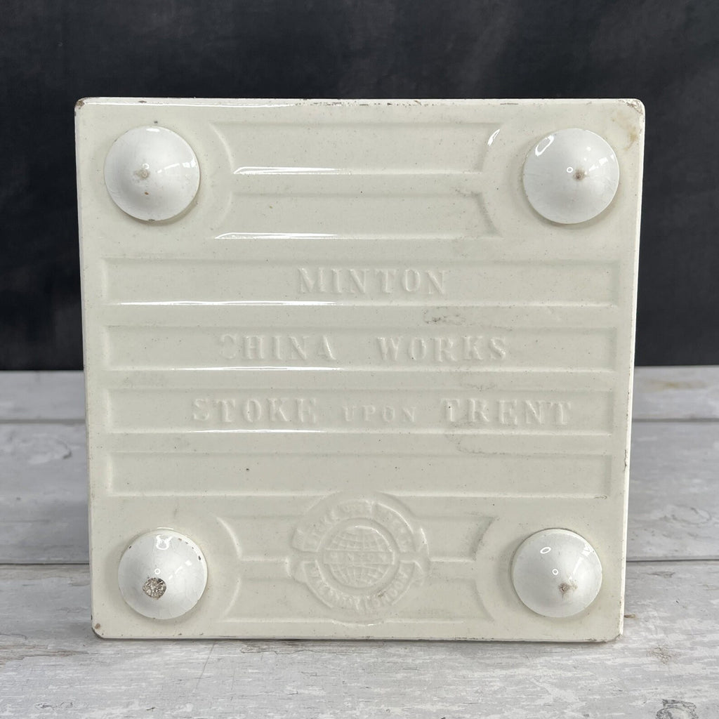 19th Century Victorian Minton Tile Trivet Stand of Old Edinburgh Scotland C 1865