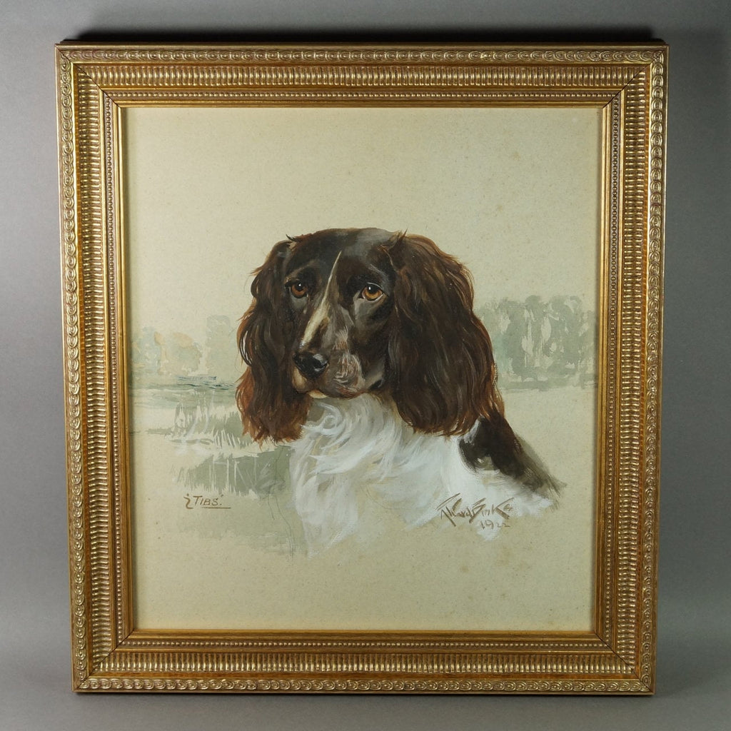 Reuben Ward Binks Springer Spaniel Painting Signed Dated 1922