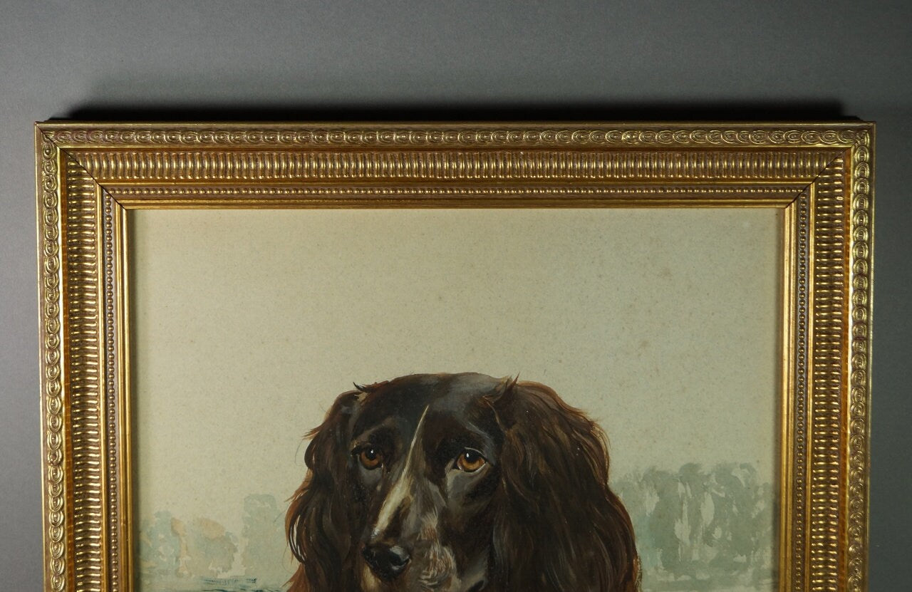 Reuben Ward Binks Springer Spaniel Painting Signed Dated 1922