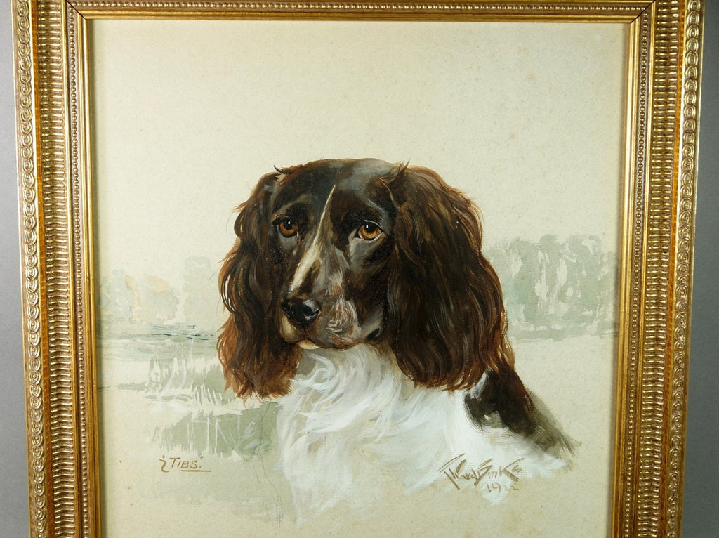 Reuben Ward Binks Springer Spaniel Painting Signed Dated 1922