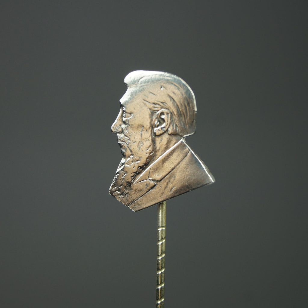 Antique South Africa Paul Kruger Silver Sterling Silver Stick Pin Trench Art C 1900