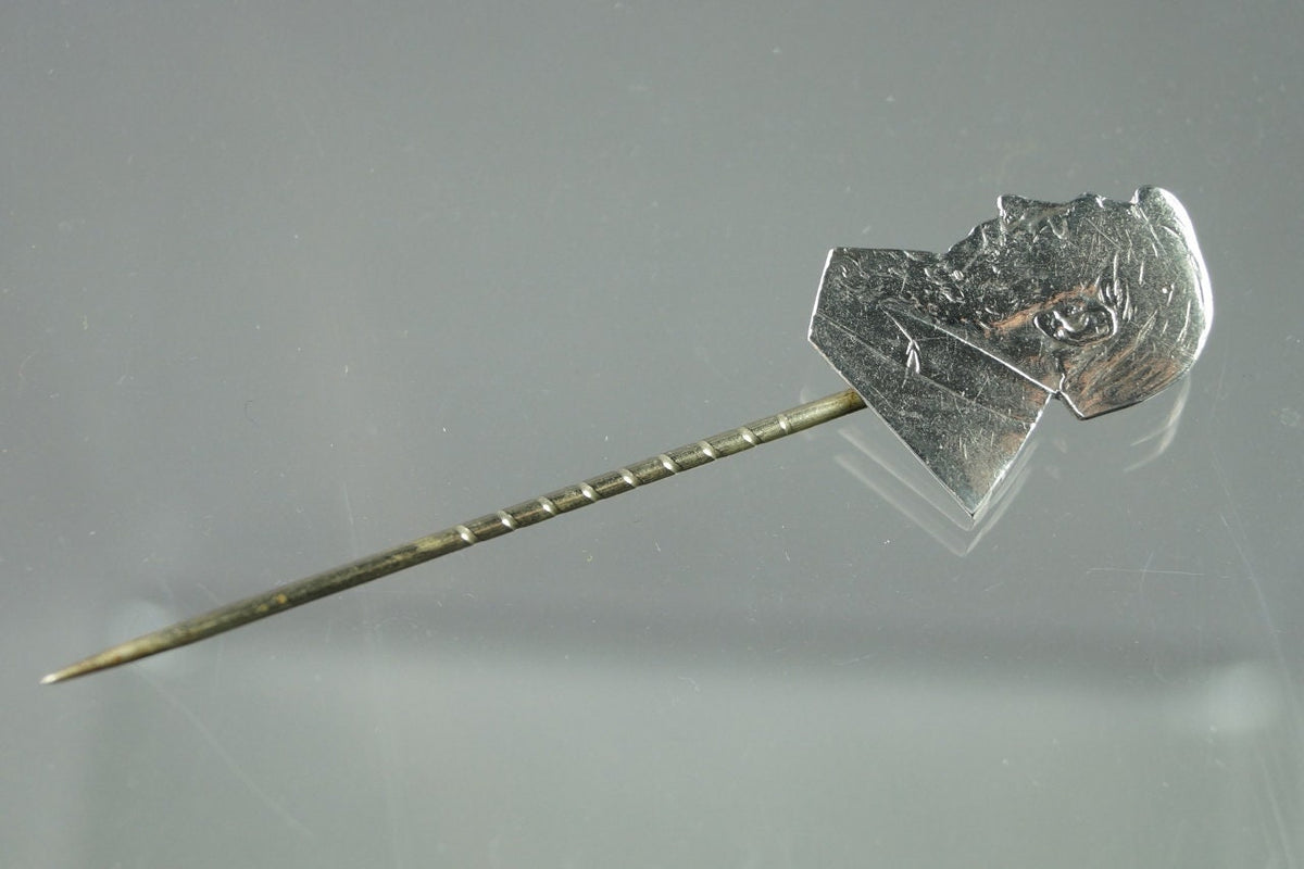 Antique South Africa Paul Kruger Silver Sterling Silver Stick Pin Trench Art C 1900