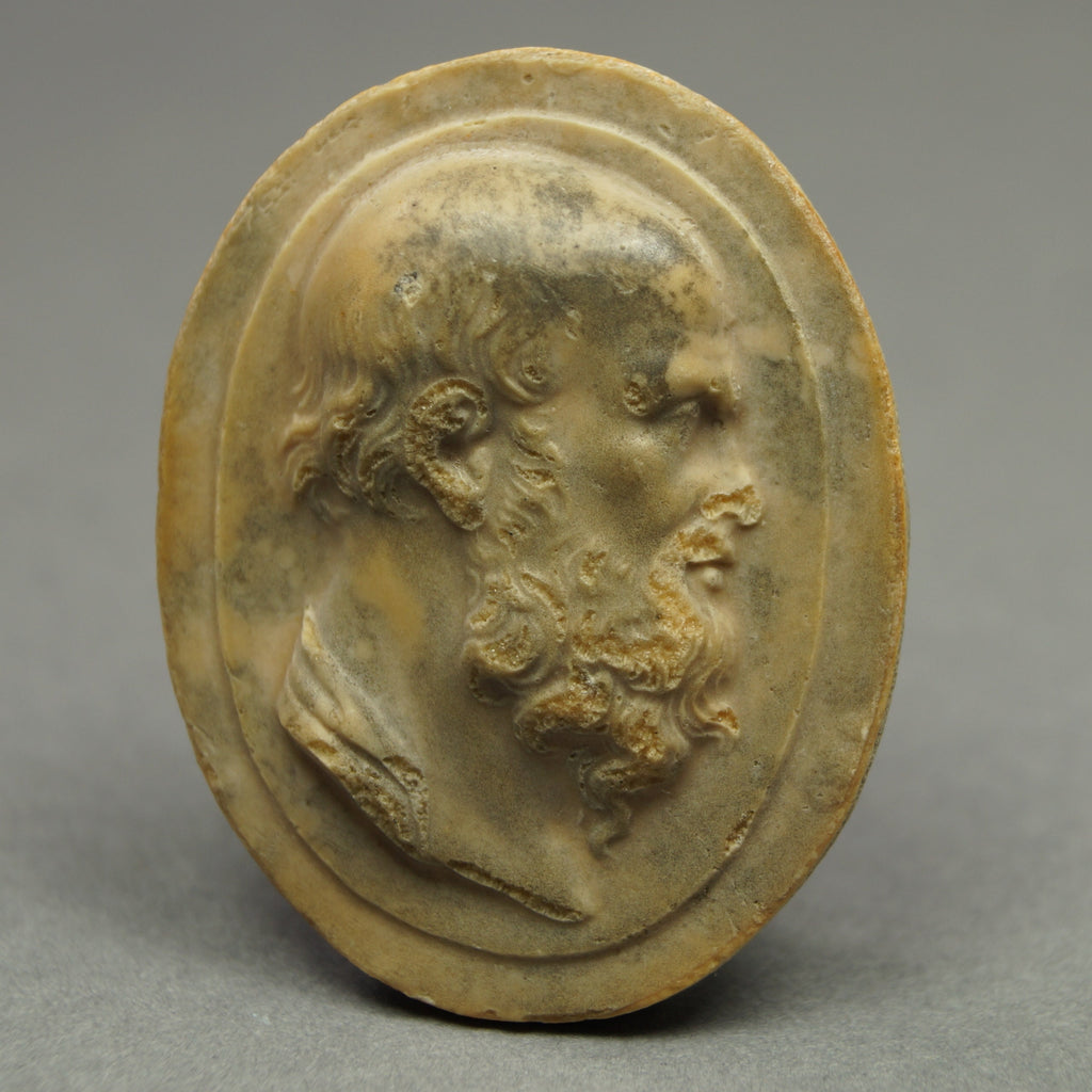 Antique 19th Century Intaglio Grand Tour Philosopher Circa 1875 Dolls House Size