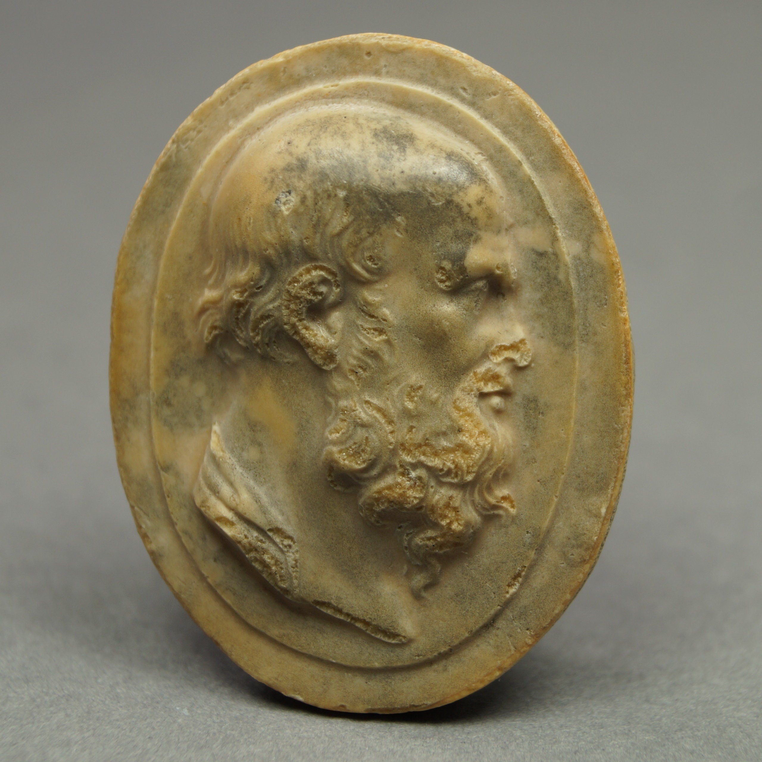 Antique 19th Century Intaglio Grand Tour Philosopher Circa 1875 Dolls House Size