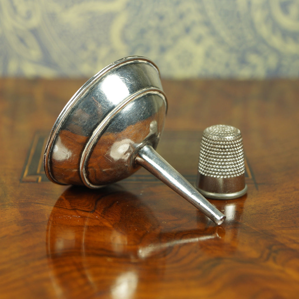 Antique Georgian Silver Gilt Lined Miniature Funnel For Perfume Scent Bottle Circa 1800
