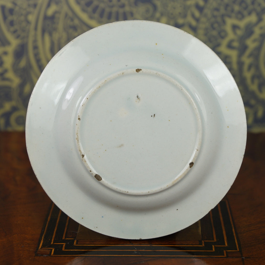 19th Century Miniature Childs Toy Plate Transferware Girl Church Circa 1830