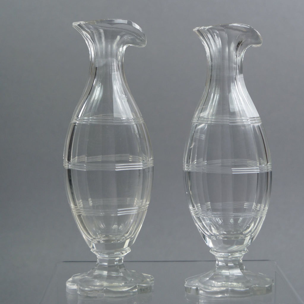 18th Century Miniature Pair Cut Glass Vases Georgian Circa 1780