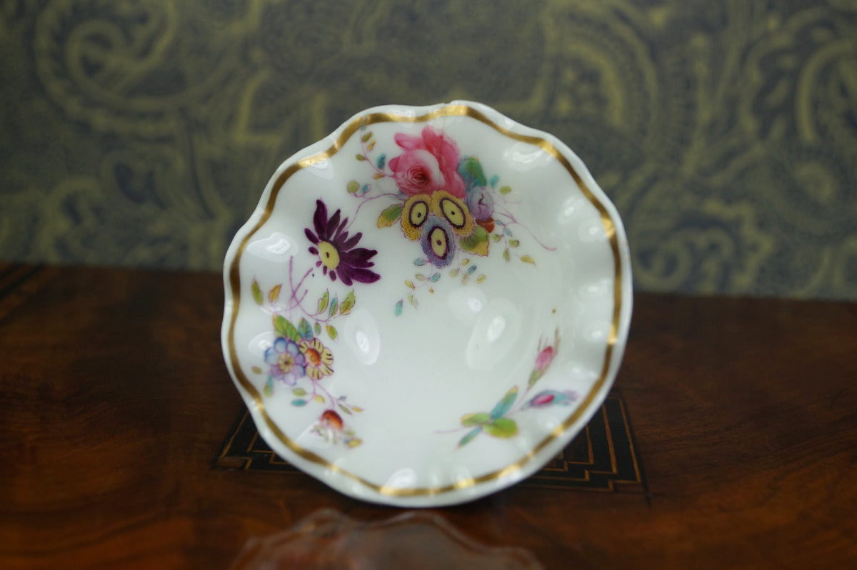 Antique 19th Century Miniature Toy Doll Fruit Bowl Pretty English Floral Porcelain AF