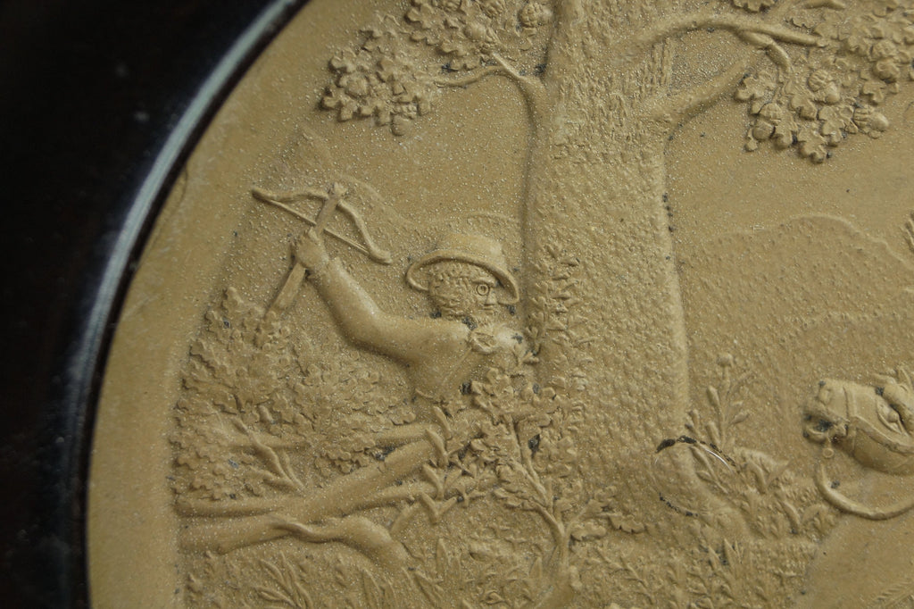 19th Century Miniature Relief Plaque The Death Of Gessler by William Tell Circa 1820