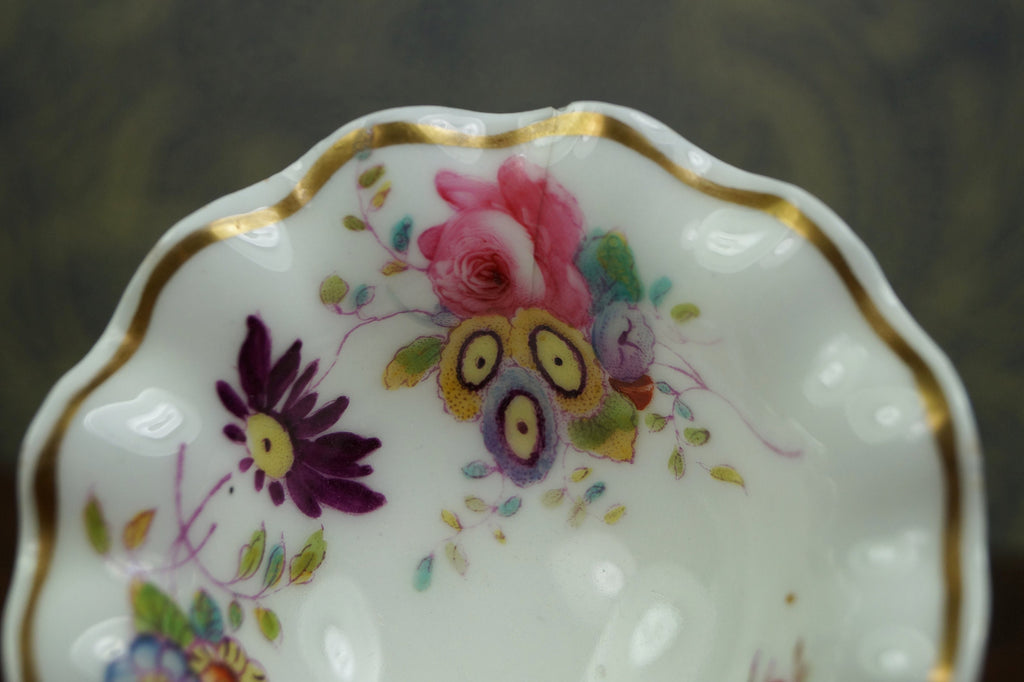 Antique 19th Century Miniature Toy Doll Fruit Bowl Pretty English Floral Porcelain AF