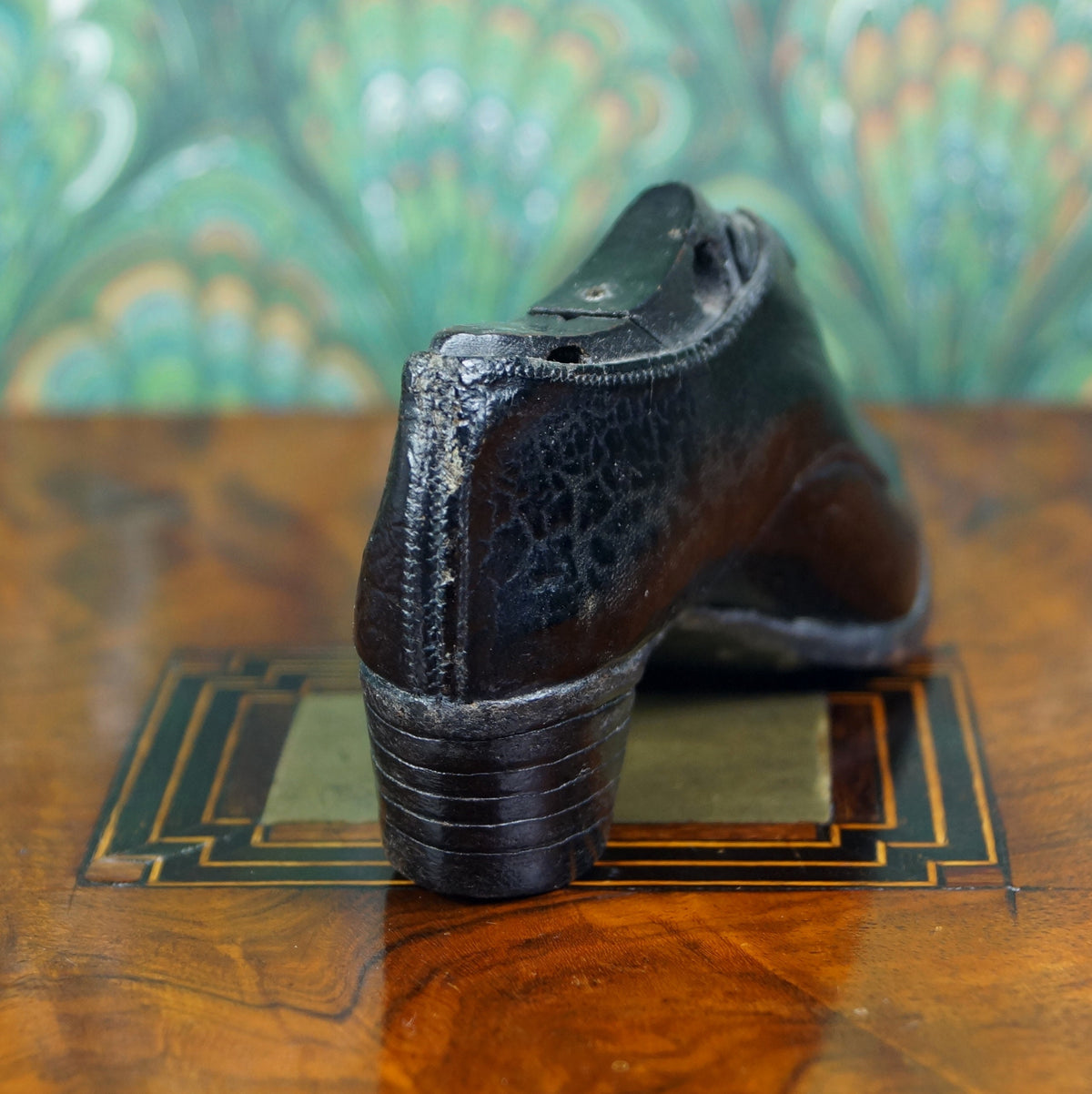 RARE English 19th Century Miniature Shoe and Last Apprentice Cordwainer Item Circa 1855