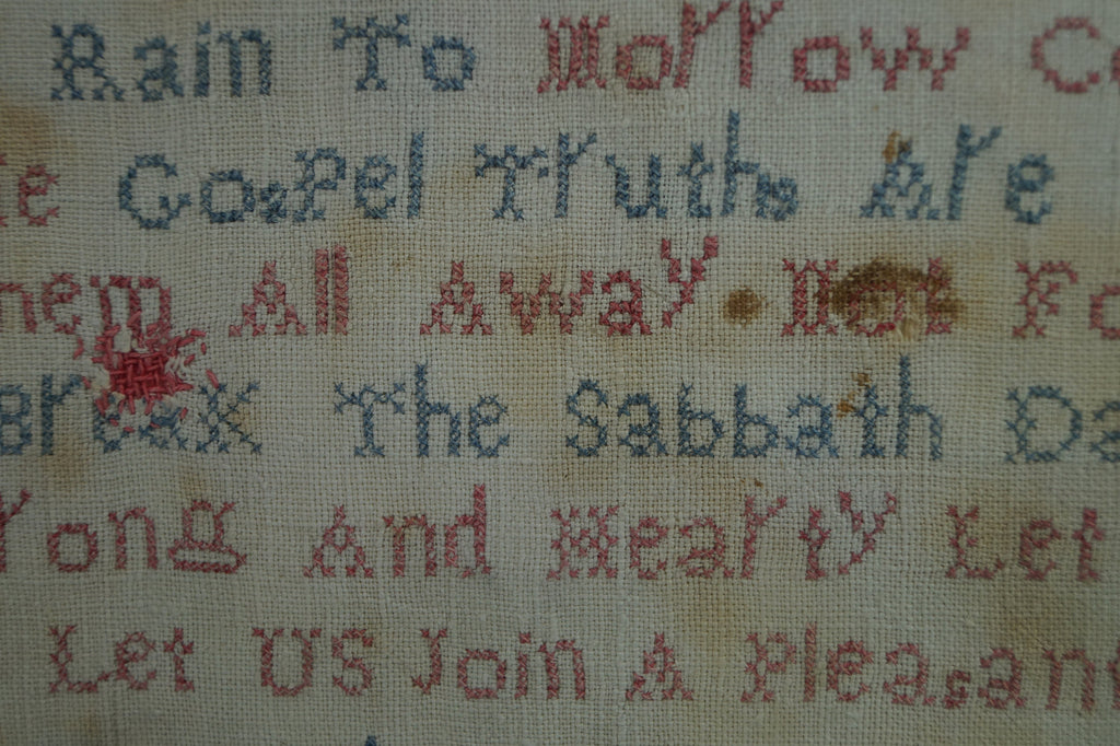 Victorian Sampler by Jane Strange 1840 Quirky