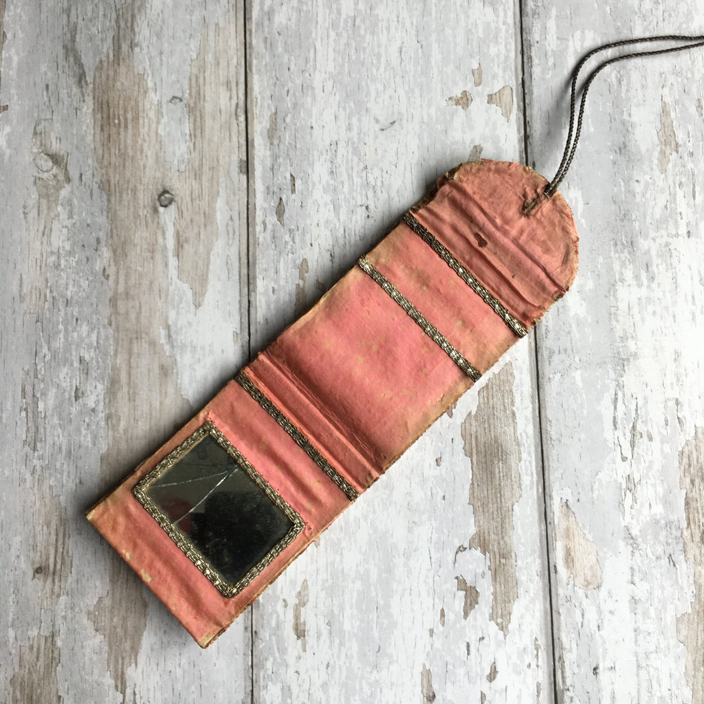 Antique Georgian Velvet Sewing Etui 18th Century Pocketbook