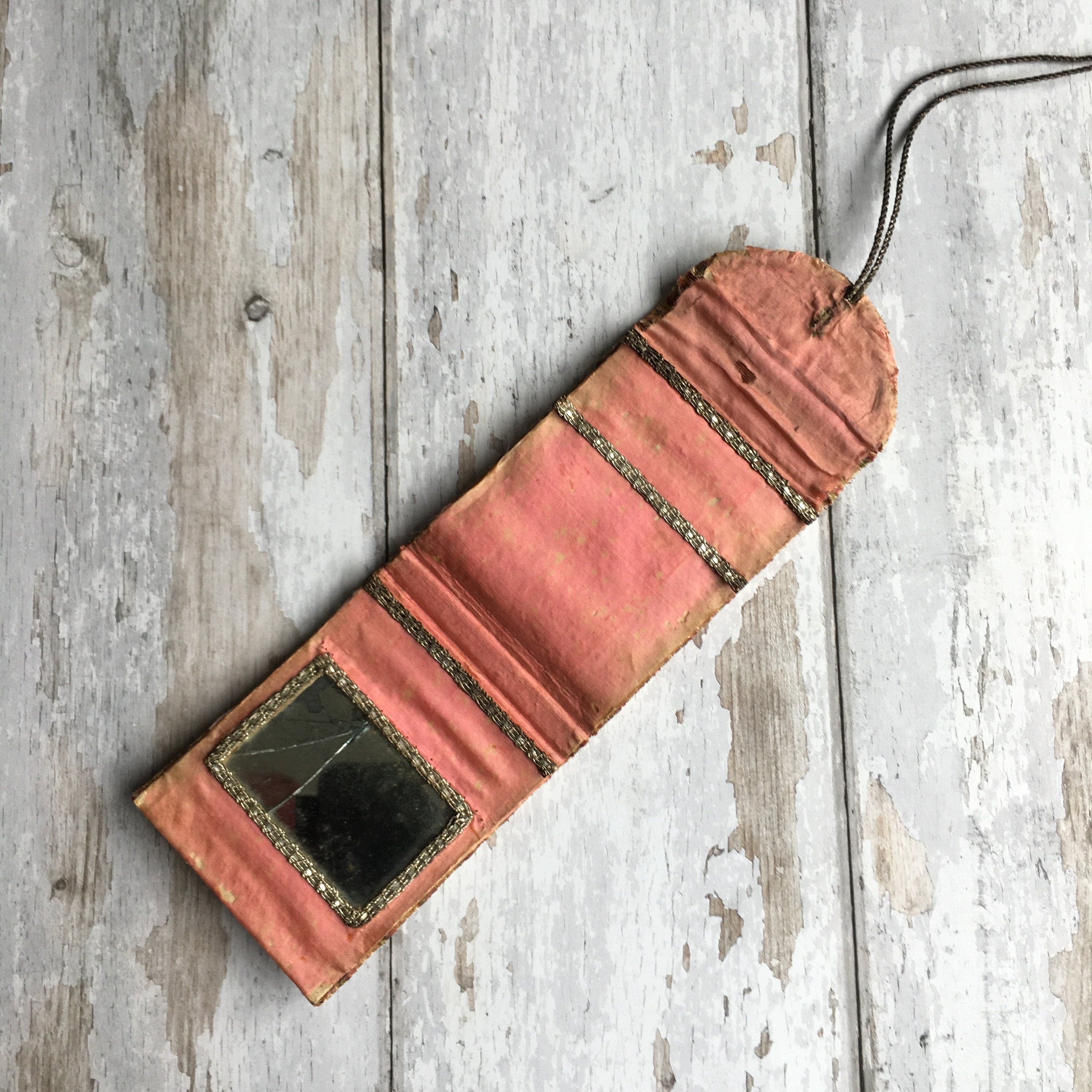 Antique Georgian Velvet Sewing Etui 18th Century Pocketbook