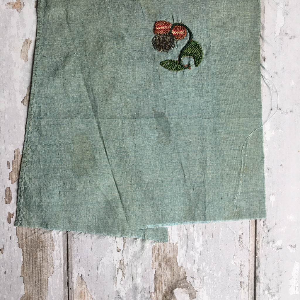 18th Century Silk Apron Fragment C 1730 AF