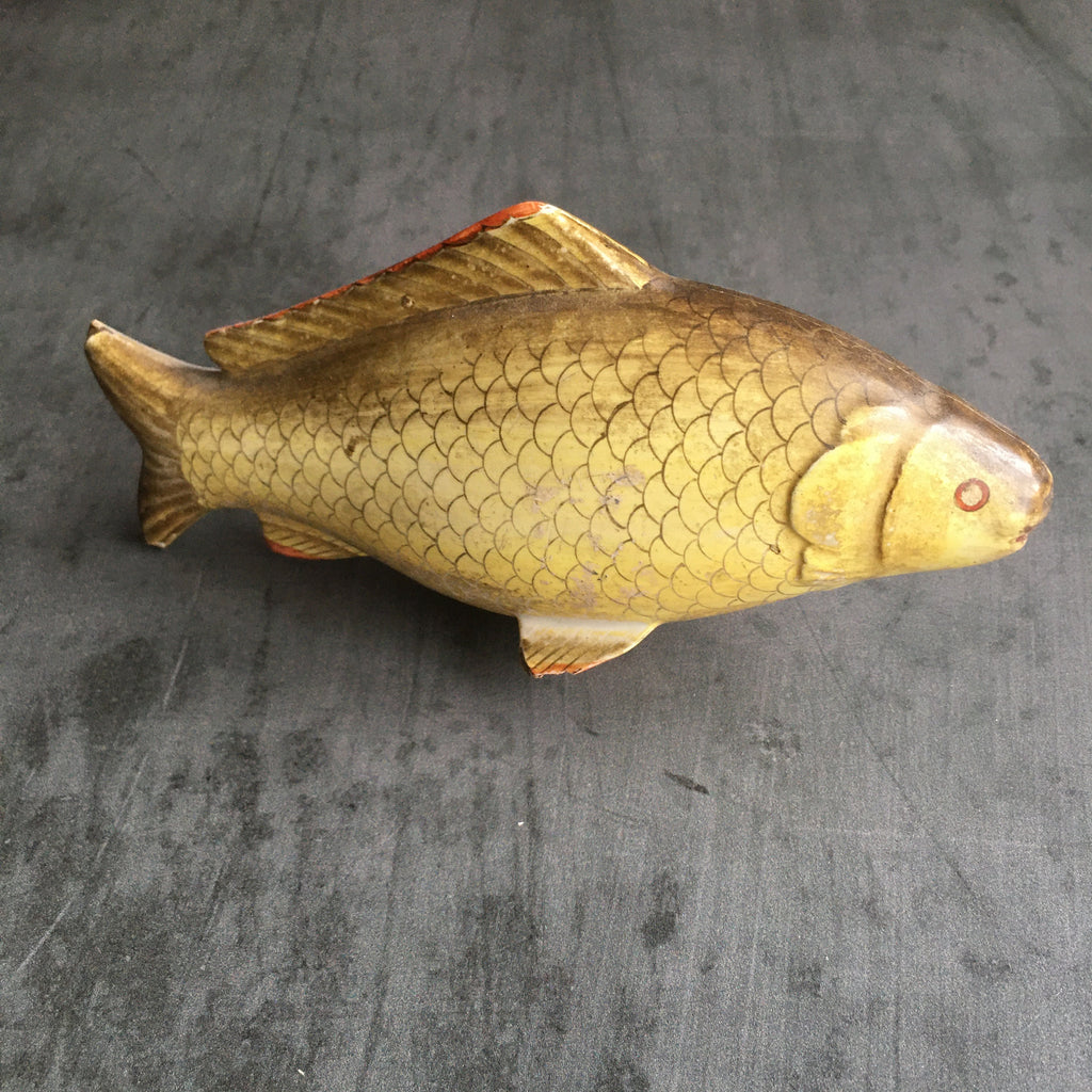 19th Century Fish Porcelain Carp Circa 1900 Fishing Angling Fisherman