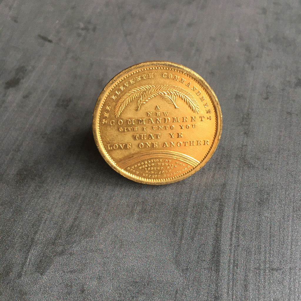 Antique Australian Gilt Bronze Medal E W Cole Circa 1885