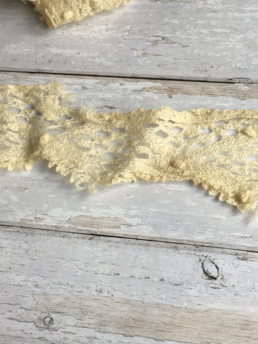 Antique Yak Wool Bobbin Lace Flounce 8 Ft 1 Circa 1870 AF