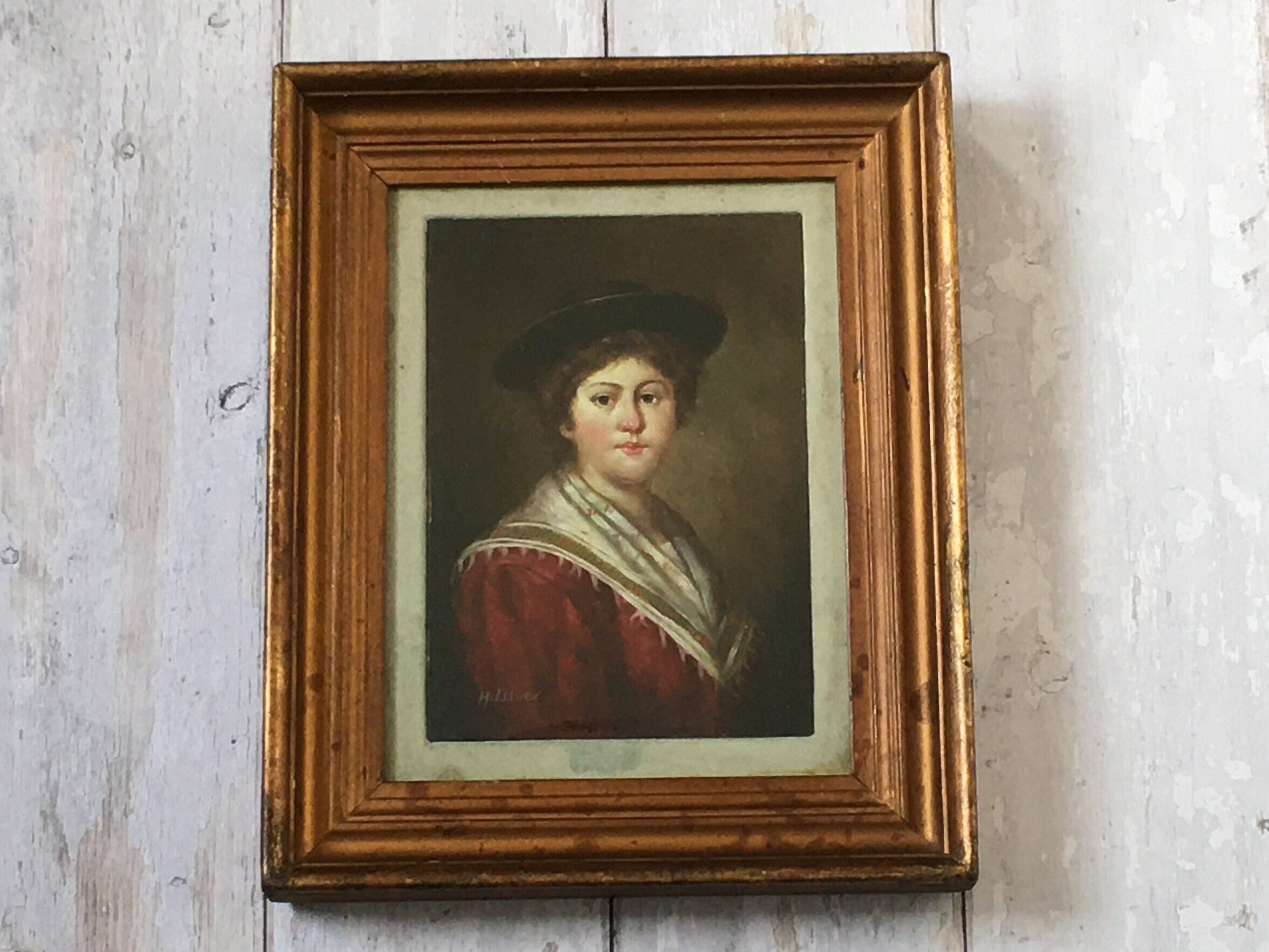 Antique Edwardian Oil Painting Portrait Young Lady After Rudolf Epp Munich School Circa 1910